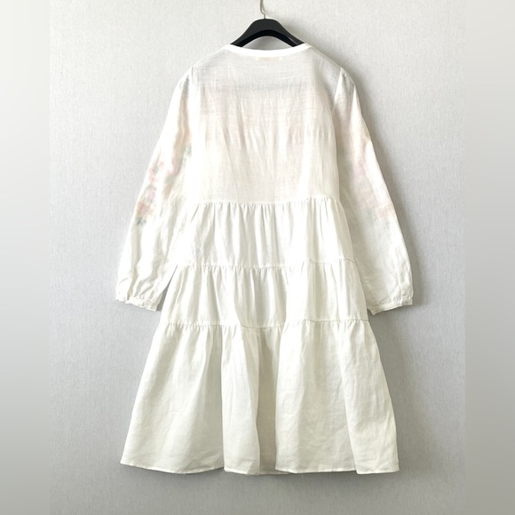 Maje Floral Embroidered Linen Dress - Picture 8 of 16